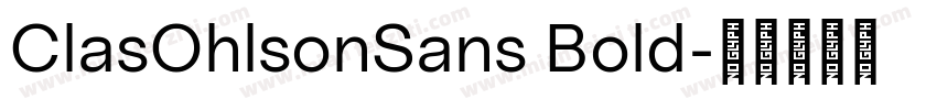 ClasOhlsonSans Bold字体转换